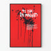 Poster To Die in Madrid i grafisk stil i rött och svart