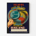 Vintage affisch Resa till Irland - Väggdekoration Jordglob