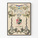 Vintage dekorativ poster - Handbok i vävkonst med blomster- och heraldiska ornament