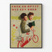 Vintageposter "Trek er op uit met een boek" väggdekoration
