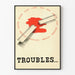 Vintageposter Troubles - Retrodesign och symbolik