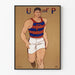 Vintageposter av löpare U av P - Retro sportväggdekoration