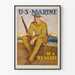Vintageposter U.S. Marine Bli en havsoldat - Militär väggdekoration