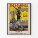 Vintageposter för U.S. Marines tjänst på land och hav