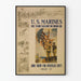 Vintageposter U.S. Marines - Första att hissa flaggan utomlands