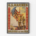 Vintageposter U.S. Marines Soldater vid havet - Militär väggdekoration