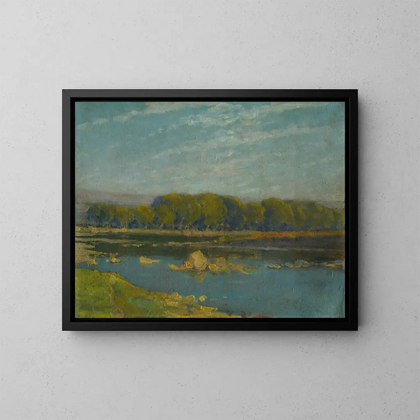 Prise de rivière - Ludovit Ordok — inramlat konstverk på väggen
