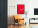 Röd poster En kraftfull accelerator i retrostil
