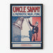 Vintageposter Uncle Sammy - Krigsnationalistisk sång