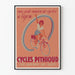 Vintageaffisch Cycles Pithioud Lyon väggdekoration cykel
