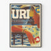 Vintageposter Uri Ferienland, dekorativ illustration av schweiziska semester