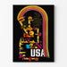 Konstnärlig amerikansk färgglad typografiposter för väggdekoration