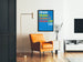 Utopia Ltd - Typografisk design i färg på blå bakgrund