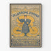 Vintageaffisch Cykel Internationell Utställning Velodrom d'Hiver Bryssel 1895