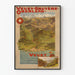 Vintageposter av kartor över Vevey-Gruyère-Oberland