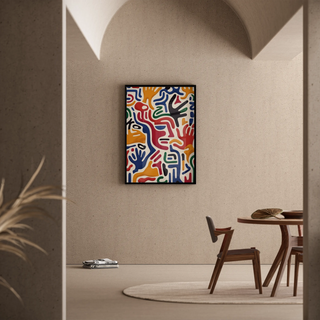 Tableau Pop Art - Mouvement des Mains | Reproduction Tableau Décoration murale affiche copie