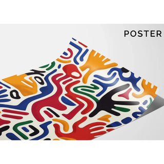 Tableau Pop Art - Mouvement des Mains | Reproduction Tableau Décoration murale affiche copie
