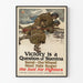 Vintage militärposter « Victory is a Question of Stamina »