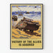 Vintage militär poster "Allierades seger" vid amfibie landstigning
