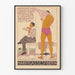 Vintageposter Herrenwäsche 4 årstider - Retro väggdekoration