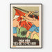 Vintage vietnamesisk propagandaposter med stridsscen