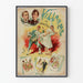 Vintageposter av Les Danseurs Parisiens Villarmé för väggdekoration