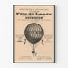 Gammal poster från Landy-festen 1876, ballonguppstigning, Paris belägring
