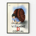 Vintageposter Vitamine D Cortial av René Le Texier