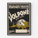 Vintageposter Volpone teater Mayan - dramatisk väggdekoration