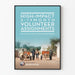 Väggdekorposter för volontäruppdrag och humanitärt engagemang