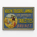 Vintage reklamposter för Brunet-tabletter — inramlat konstverk på väggen
