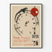 Posters Resecerrad design tåg och klocka