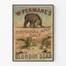 Vintageposter W. Permane's Blondin Bear - Dekorativ retroposter