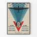 Vintageflygplansposter från krigsåren 1942–1943, USA