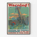 Vintage Poster Varning - Konsekvenser av bristande arbetsvård