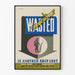 Väggdekorposter Wasted Clothing Equipment - Militär försiktighetsmeddelande