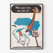 Vintageposter 'When you've stuck your neck out...' med giraff