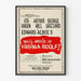 Teaterposter Who's Afraid of Virginia Woolf - Vintage väggdekoration