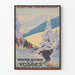 Vintage vinter sportposter i Vosges - retro väggdekoration