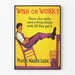 Motiverande poster "Wish or Work" - Inspirerande väggdekoration