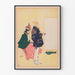 Vintageaffisch Tennis och elegans vid sidlinjen