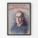 Vintageaffisch med porträtt och hyllning av Woodrow Wilson