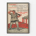 Vintage sovjetisk revolutionär poster med arbetare och fabrik