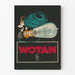 Vintageposter Wotan elektrisk glödlampa väggdekoration