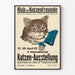 Vintageaffisch för internationell kattutställning 1935 väggdekoration