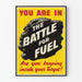 Vintageposter You Are In The Battle For Fuel väggdekoration i retrostil