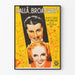 Vintage Broadway-poster med stiliserade porträtt