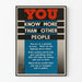 Vintageposter You Know More Than Other People – Engagerad Väggdekoration