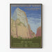 Vintageposter för Zion nationalpark, ranger- och naturvårdare