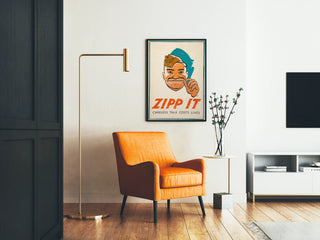 Vintageposter Zipp It - Engagerande väggdekoration